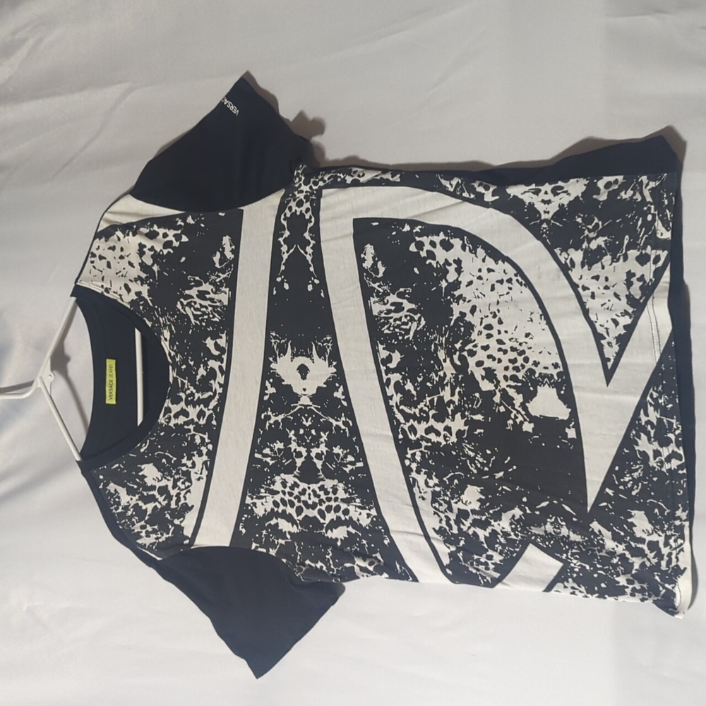 Versace Jeans Men's Size XL Black & White Tee Shirt